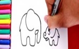 آموزش نقاشی کودکان (آموزش مرحله به مرحله نقاشی فیل)