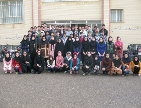 مسئولین و دانش آموزان بورسیه شهر تاكستان