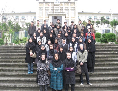 مسئولین و دانش آموزان بورسیه شهر رامسر